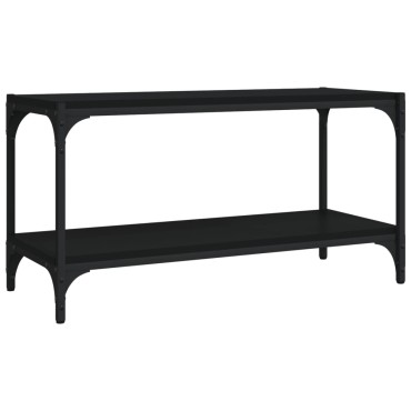 vidaXL Έπιπλο Τηλεόρασης Μαύρο 80x33x41cm Επεξεργασμένο Ξύλο & Ατσάλι
