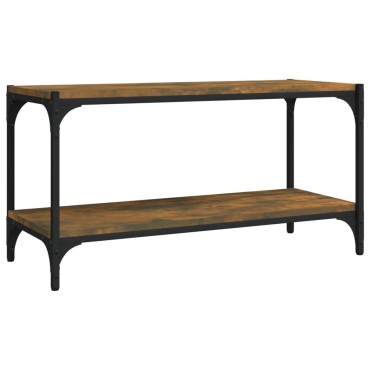 vidaXL Έπιπλο Τηλεόρασης Καπνιστή Δρυς 80x33x41cm Επεξ. Ξύλο & Ατσάλι