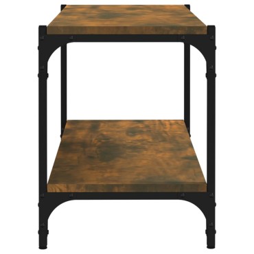 vidaXL Έπιπλο Τηλεόρασης Καπνιστή Δρυς 80x33x41cm Επεξ. Ξύλο & Ατσάλι