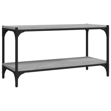 vidaXL Έπιπλο Τηλεόρασης Γκρι Sonoma 80x33x41cm Επεξ. Ξύλο & Ατσάλι