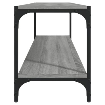 vidaXL Έπιπλο Τηλεόρασης Γκρι Sonoma 100x33x41cm Επεξ. Ξύλο & Ατσάλι