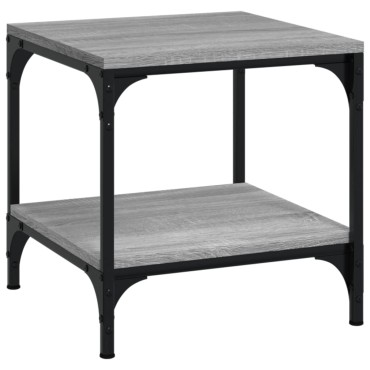 vidaXL Τραπεζάκι Σαλονιού Γκρι Sonoma 50x50x40cm Επεξεργασμένο Ξύλο 1 τεμ.