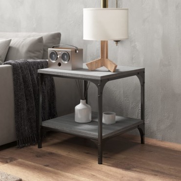 vidaXL Τραπεζάκι Σαλονιού Γκρι Sonoma 50x50x40cm Επεξεργασμένο Ξύλο 1 τεμ.