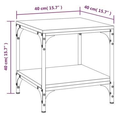 vidaXL Τραπεζάκια Σαλονιού 2 τεμ. Γκρι Sonoma 40x40x40cm Επεξ. Ξύλο
