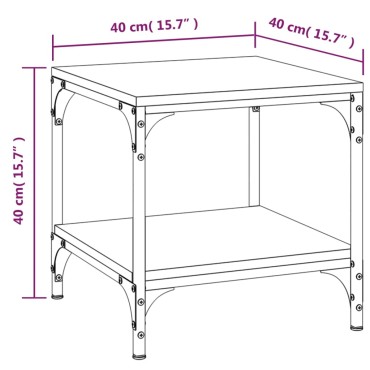 vidaXL Τραπεζάκια Σαλονιού 2 τεμ. Καφέ Δρυς 40x40x40cm Επεξ. Ξύλο