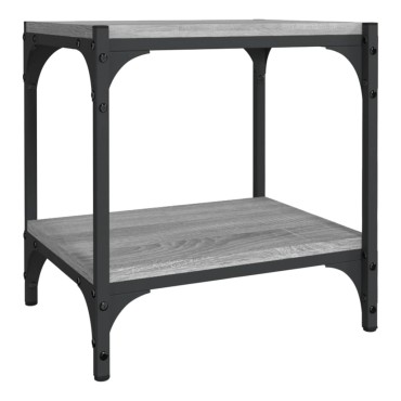vidaXL Έπιπλο Τηλεόρασης Γκρι Sonoma 40x33x41cm Επεξ. Ξύλο & Ατσάλι