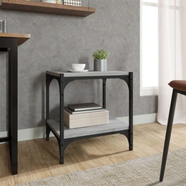vidaXL Έπιπλο Τηλεόρασης Γκρι Sonoma 40x33x41cm Επεξ. Ξύλο & Ατσάλι