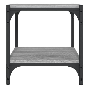vidaXL Έπιπλο Τηλεόρασης Γκρι Sonoma 40x33x41cm Επεξ. Ξύλο & Ατσάλι