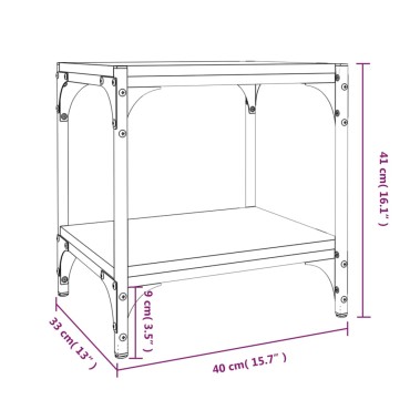 vidaXL Έπιπλο Τηλεόρασης Γκρι Sonoma 40x33x41cm Επεξ. Ξύλο & Ατσάλι