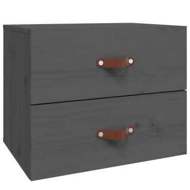 vidaXL Κομοδίνο Επιτοίχιο Γκρι 50x36x40cm 1 τεμ.