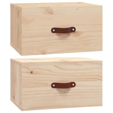 vidaXL Κομοδίνα Επιτοίχια 2 τεμ. 40x29,5x22cm