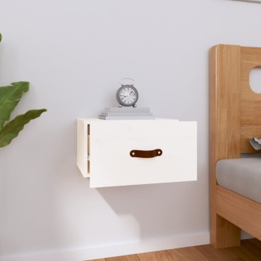 vidaXL Κομοδίνο Επιτοίχιο Λευκό 40x29,5x22cm 1 τεμ.