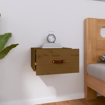 vidaXL Κομοδίνo Επιτοίχιo Καφέ Μελί 40x29,5x22cm
