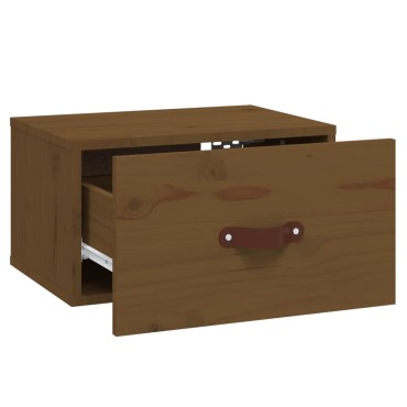 vidaXL Κομοδίνo Επιτοίχιo Καφέ Μελί 40x29,5x22cm