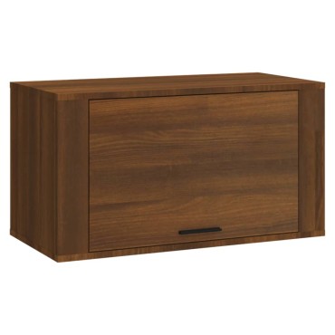 vidaXL Παπουτσοθήκη Επιτοίχια Καφέ δρυς 70x35x38cm Μασίφ Ξύλο Πεύκου
