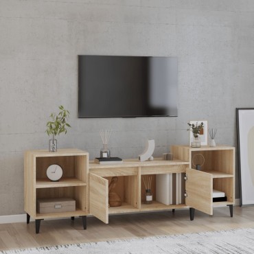 vidaXL Έπιπλο Τηλεόρασης Sonoma Δρυς 160x35x55cm Επεξ. Ξύλο
