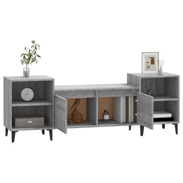 vidaXL Έπιπλο Τηλεόρασης Γκρι Sonoma 160x35x55cm από Επεξεργ. Ξύλο