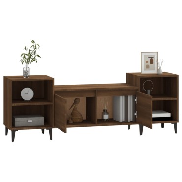 vidaXL Έπιπλο Τηλεόρασης Καφέ Δρυς 160x35x55cm Επεξεργασμένο Ξύλο