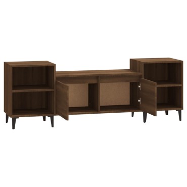 vidaXL Έπιπλο Τηλεόρασης Καφέ Δρυς 160x35x55cm Επεξεργασμένο Ξύλο