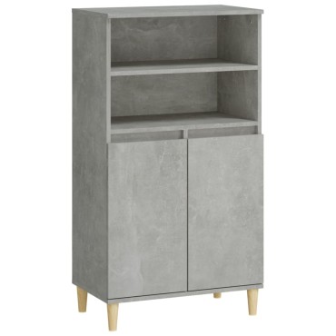 vidaXL Ντουλάπι Γκρι σκυροδέματος 60x36x110cm από Επεξεργασμένο Ξύλο 1 τεμ.