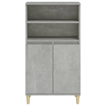 vidaXL Ντουλάπι Γκρι σκυροδέματος 60x36x110cm από Επεξεργασμένο Ξύλο 1 τεμ.