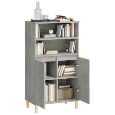 vidaXL Ντουλάπι Γκρι σκυροδέματος 60x36x110cm από Επεξεργασμένο Ξύλο 1 τεμ.