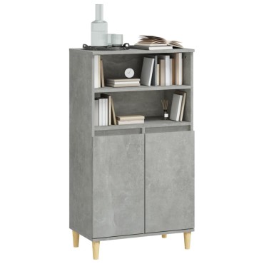 vidaXL Ντουλάπι Γκρι σκυροδέματος 60x36x110cm από Επεξεργασμένο Ξύλο 1 τεμ.