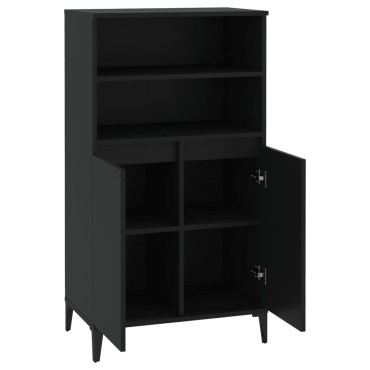vidaXL Ντουλάπι Μαύρο 60x36x110cm από Επεξεργασμένο Ξύλο 1 τεμ.