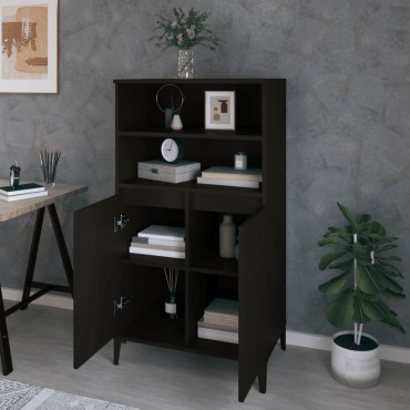 vidaXL Ντουλάπι Μαύρο 60x36x110cm από Επεξεργασμένο Ξύλο 1 τεμ.