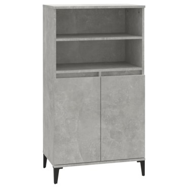 vidaXL Ντουλάπι Γκρι σκυροδέματος 60x36x110cm από Επεξεργασμένο Ξύλο 1 τεμ.