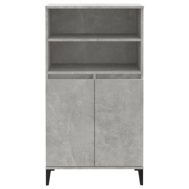 vidaXL Ντουλάπι Γκρι σκυροδέματος 60x36x110cm από Επεξεργασμένο Ξύλο 1 τεμ.
