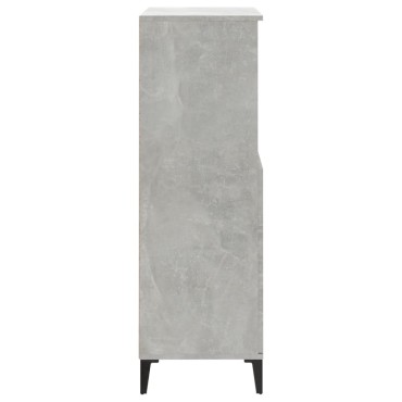 vidaXL Ντουλάπι Γκρι σκυροδέματος 60x36x110cm από Επεξεργασμένο Ξύλο 1 τεμ.