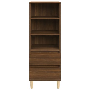 vidaXL Ντουλάπι Καφέ Δρυς 40x36x110cm από Επεξεργασμένο Ξύλο 1 τεμ.