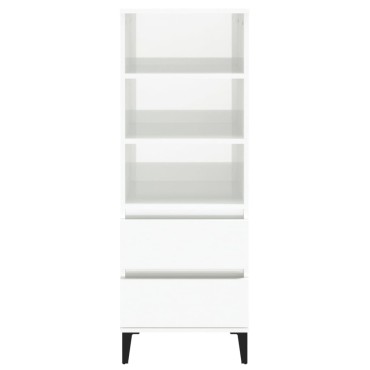 vidaXL Ντουλάπι Γυαλιστερό λευκό 40x36x110cm από Επεξεργασμένο Ξύλο 1 τεμ.