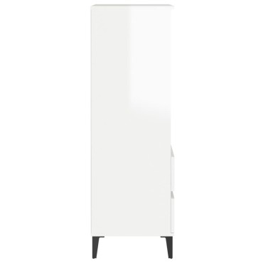 vidaXL Ντουλάπι Γυαλιστερό λευκό 40x36x110cm από Επεξεργασμένο Ξύλο 1 τεμ.