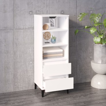 vidaXL Ντουλάπι Γυαλιστερό λευκό 40x36x110cm από Επεξεργασμένο Ξύλο 1 τεμ.