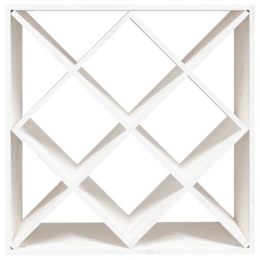 vidaXL Κάβα Κρασιών Λευκό 62x25x62cm από Μασίφ Ξύλο Πεύκου 1 τεμ.