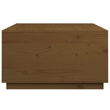 vidaXL Τραπεζάκι Σαλονιού Καφέ Μελί 80x80x45cm Μασίφ Ξύλο Πεύκου 1 τεμ.