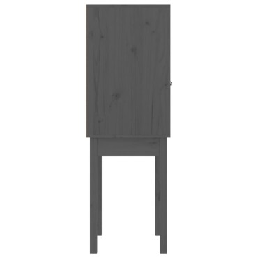 vidaXL Ντουλάπι Ψηλό Γκρι 60x40x120cm από Μασίφ Ξύλο Πεύκου 1 τεμ.
