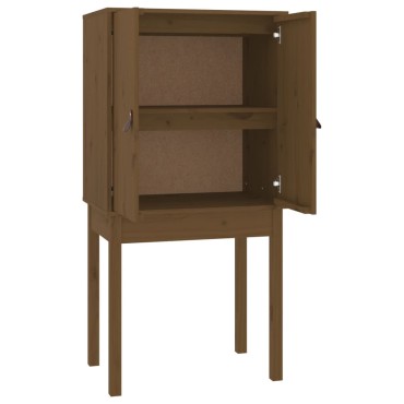 vidaXL Ντουλάπι Ψηλό Καφέ Μέλι 60x40x120cm από Μασίφ Ξύλο Πεύκου 1 τεμ.