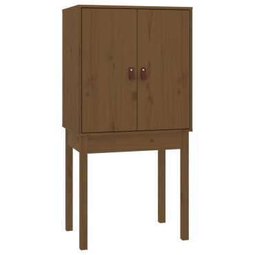 vidaXL Ντουλάπι Ψηλό Καφέ Μέλι 60x40x120cm από Μασίφ Ξύλο Πεύκου 1 τεμ.
