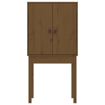 vidaXL Ντουλάπι Ψηλό Καφέ Μέλι 60x40x120cm από Μασίφ Ξύλο Πεύκου 1 τεμ.
