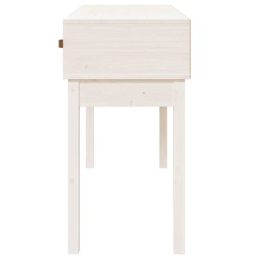 vidaXL Τραπέζι κονσόλα άσπρο 114x40x75cm από Μασίφ Ξύλο Πεύκου 1 τεμ.