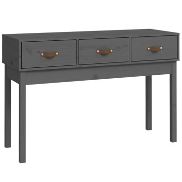 vidaXL Τραπέζι Κονσόλα Γκρί 114x40x75cm από Μασίφ Ξύλο Πεύκου 1 τεμ.