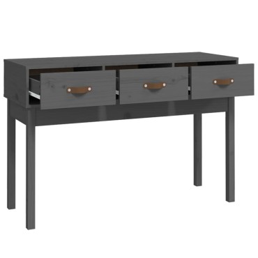 vidaXL Τραπέζι Κονσόλα Γκρί 114x40x75cm από Μασίφ Ξύλο Πεύκου 1 τεμ.