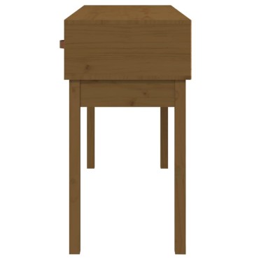 vidaXL Τραπέζι κονσόλα Καφέ μελί 114x40x75cm Μασίφ Ξύλο Πεύκου 1 τεμ.
