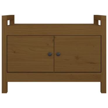 vidaXL Παγκάκι Χολ Καφέ μελί 80x40x60cm Μασίφ Ξύλο Πεύκο 1 τεμ.
