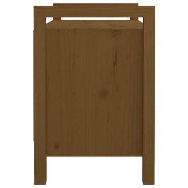 vidaXL Παγκάκι Χολ Καφέ μελί 80x40x60cm Μασίφ Ξύλο Πεύκο 1 τεμ.
