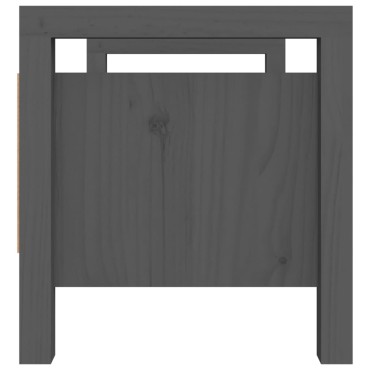 vidaXL Παγκάκι Χολ Γκρι 80x40x43cm από Μασίφ Ξύλο Πεύκου 1 τεμ.