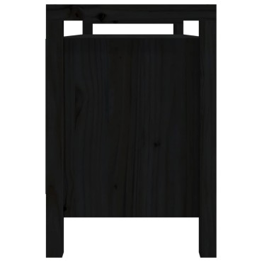 vidaXL Παγκάκι Χολ Μαύρο 110x40x60cm από Μασίφ Ξύλο Πεύκου 1 τεμ.